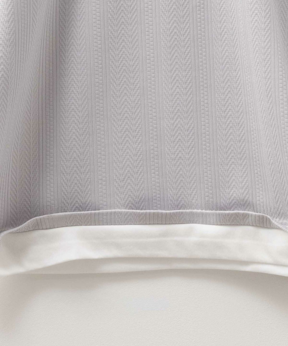 NAVY 時短コーデ ヘリンボーン長袖Tシャツ メンズ