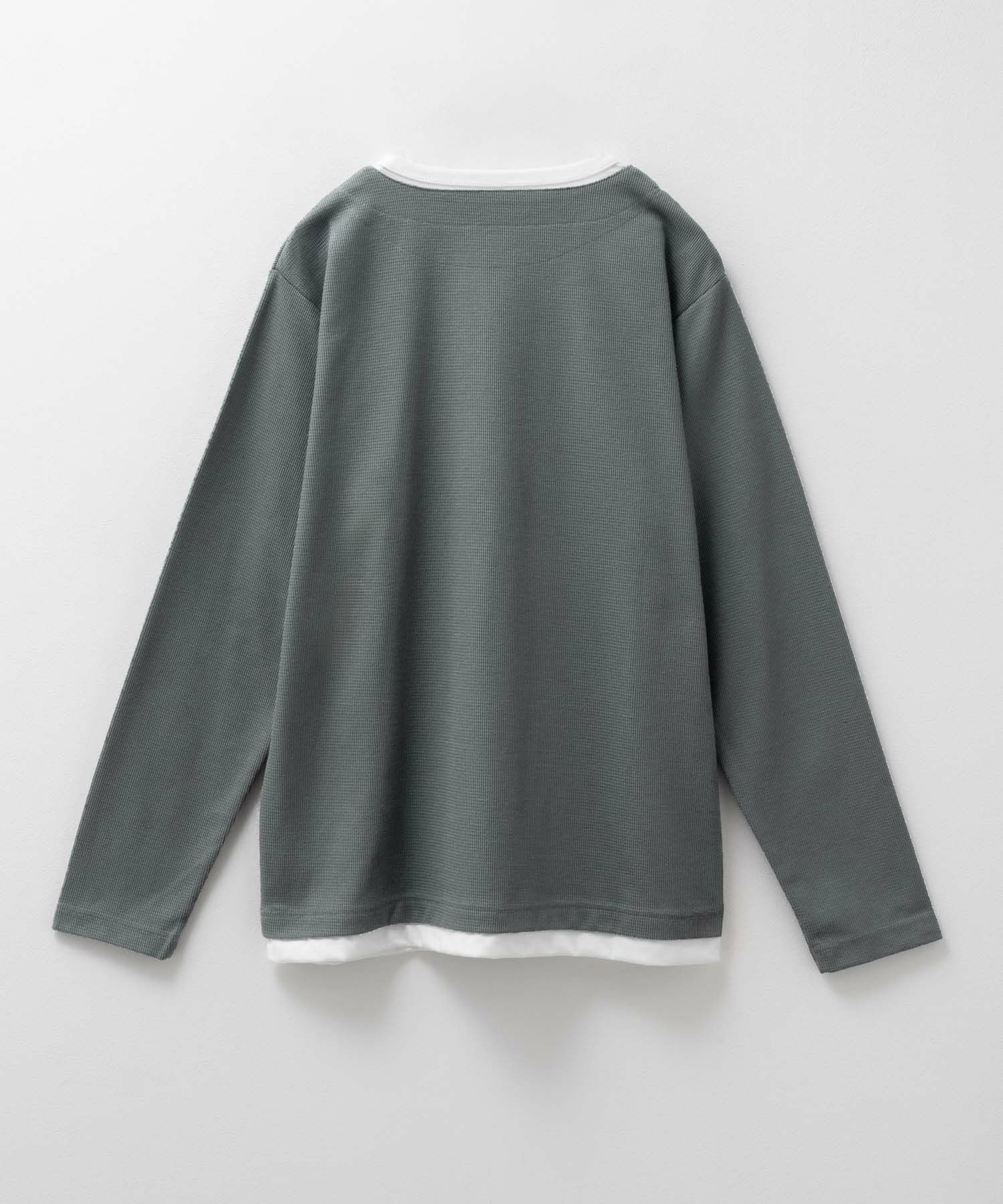 NAVY  時短コーデ キーネック長袖Tシャツ メンズ商品サムネイル-8