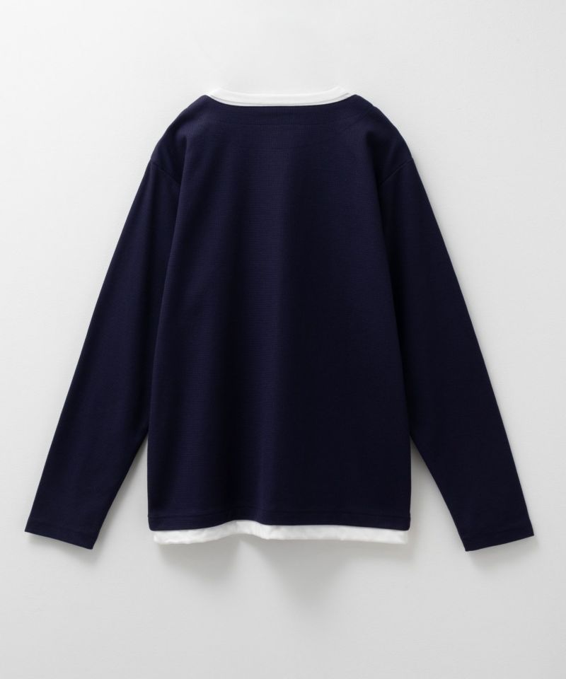 NAVY 時短コーデ キーネック長袖Tシャツ メンズ商品画像-10