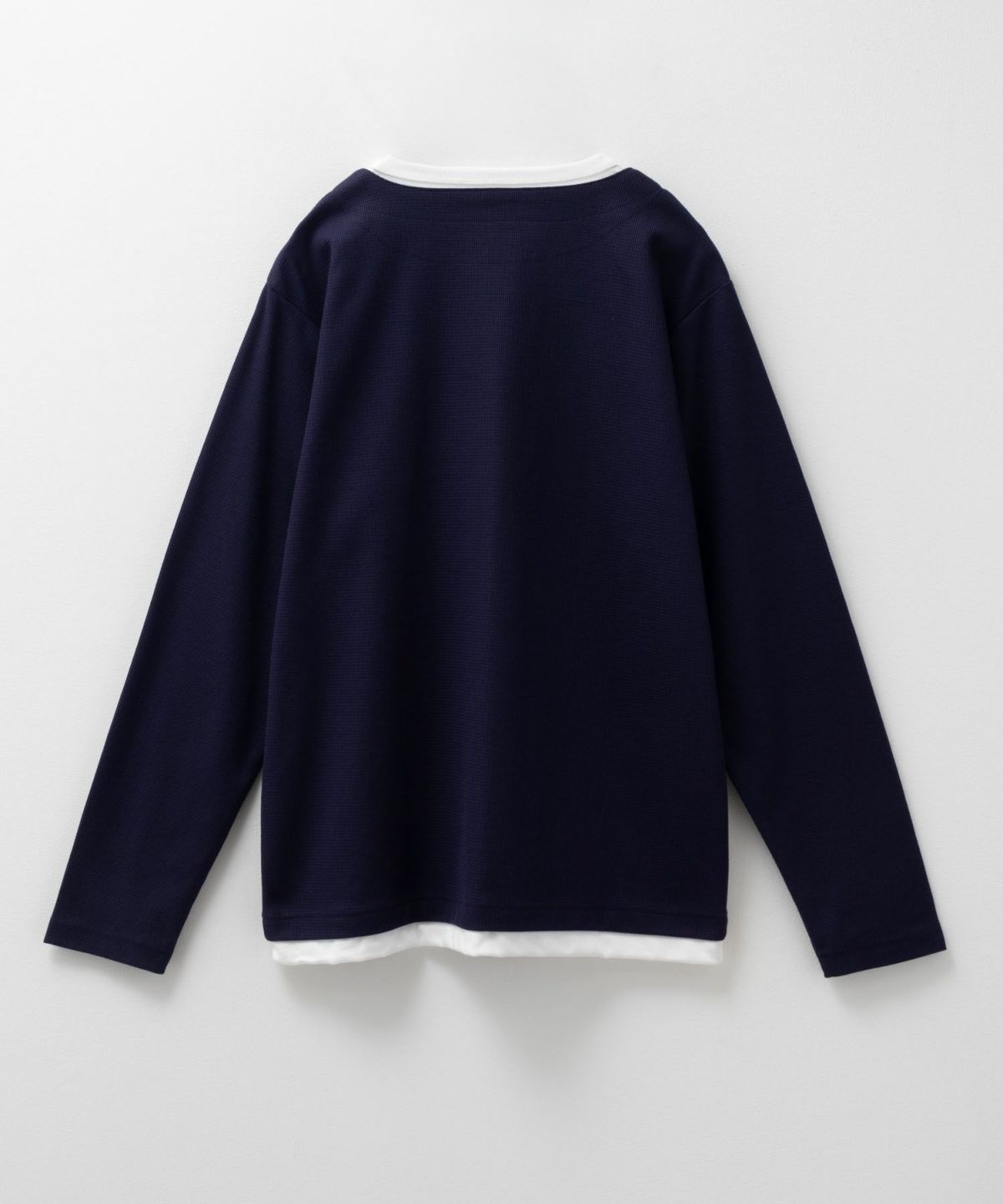 NAVY 時短コーデ キーネック長袖Tシャツ メンズ