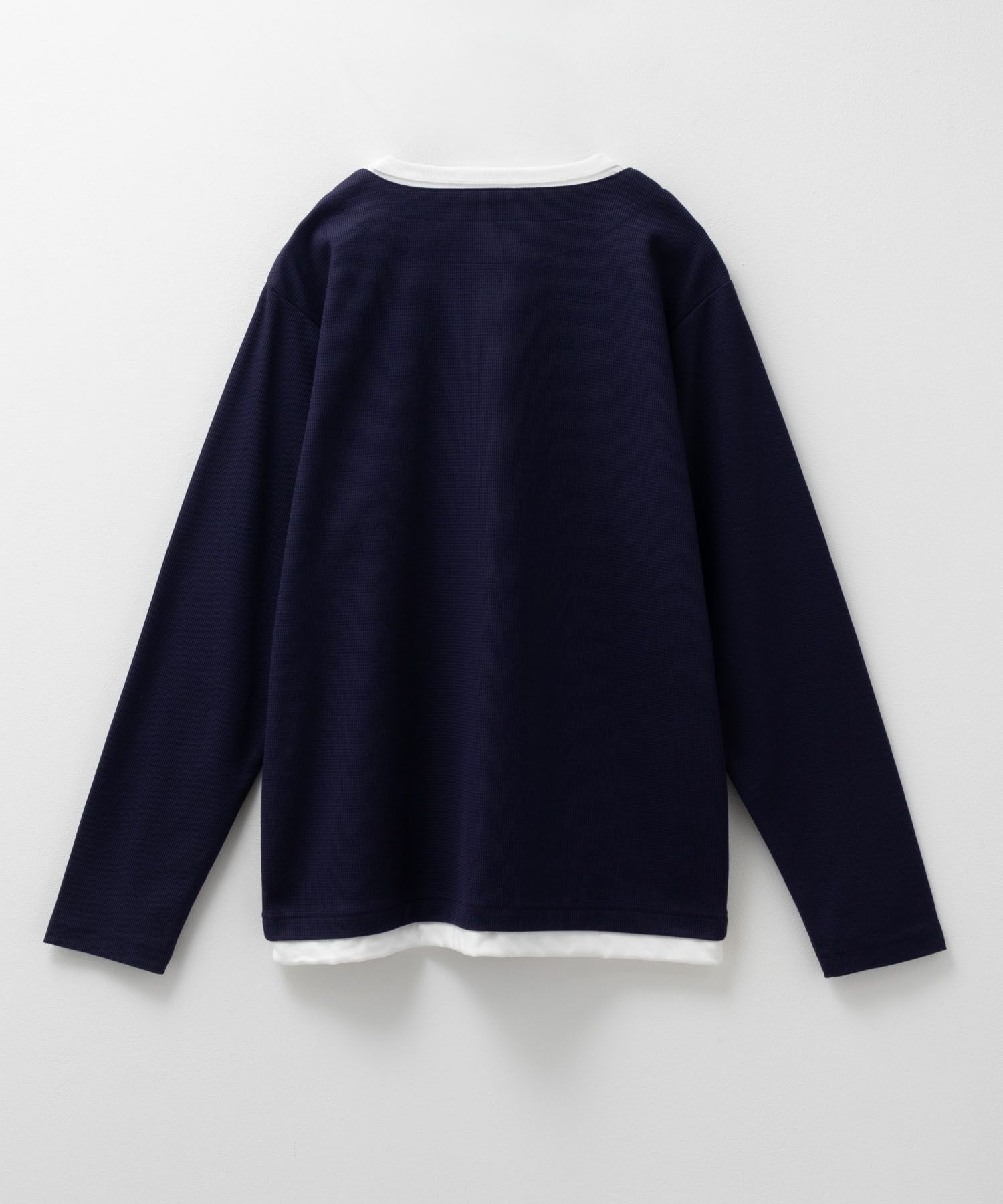 NAVY  時短コーデ キーネック長袖Tシャツ メンズ商品サムネイル-10