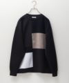 URBAN COLLECTION エアスムージー ポンチ素材 切替クルーネックプルオーバー メンズ