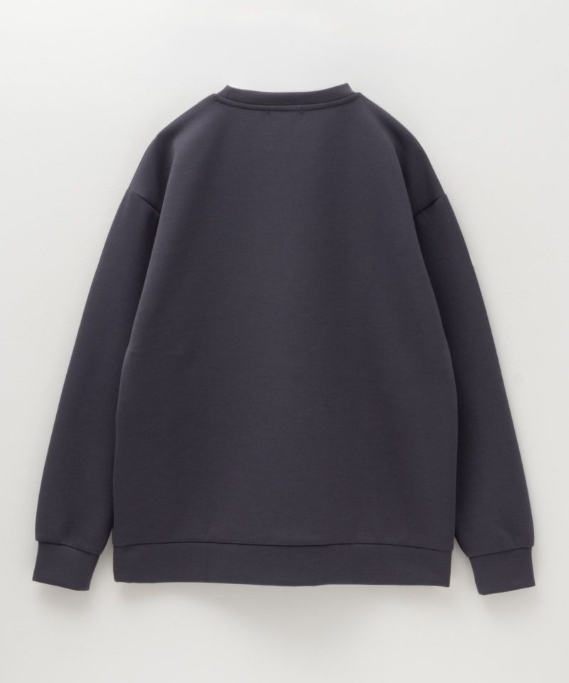 URBAN COLLECTION  エアスムージー ポンチ素材 切替クルーネックプルオーバー メンズ商品画像-10