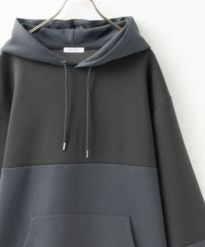 URBAN COLLECTION エアスムージー ポンチ素材 切替パーカー メンズ