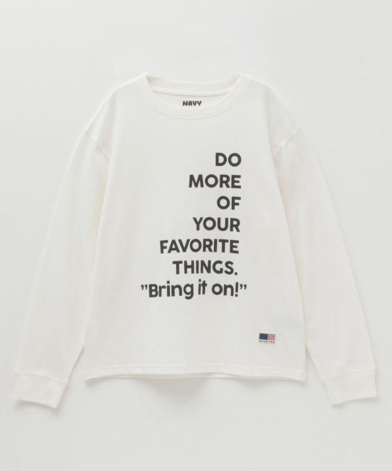 NAVY  USコットン プリント長袖Tシャツ キッズ ネコポス 対応商品商品画像-1