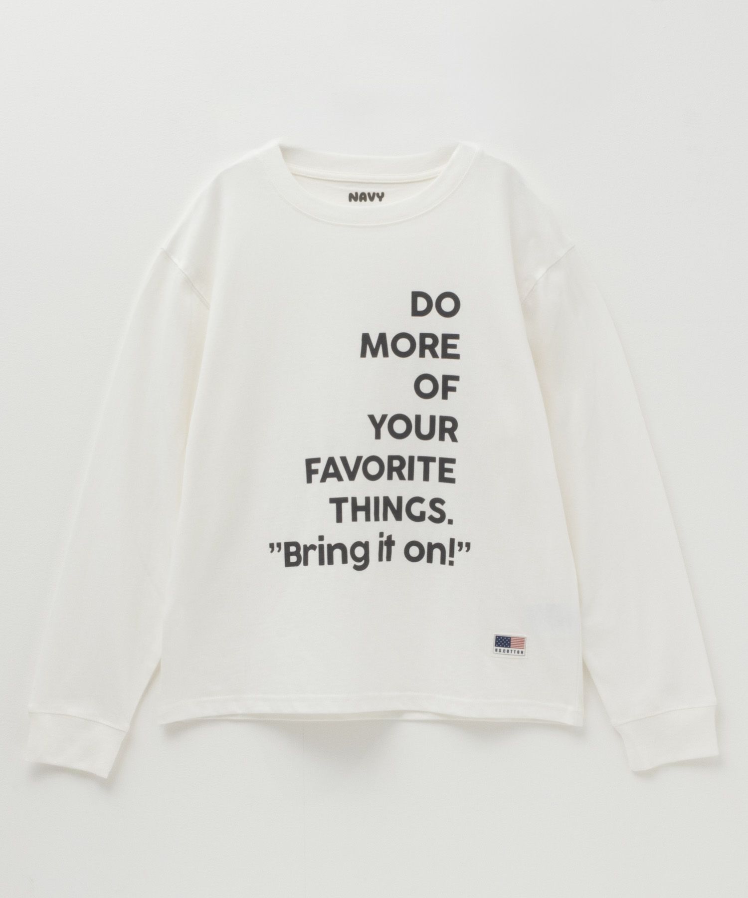 NAVY  USコットン プリント長袖Tシャツ キッズ メール便 対応商品商品サムネイル-1