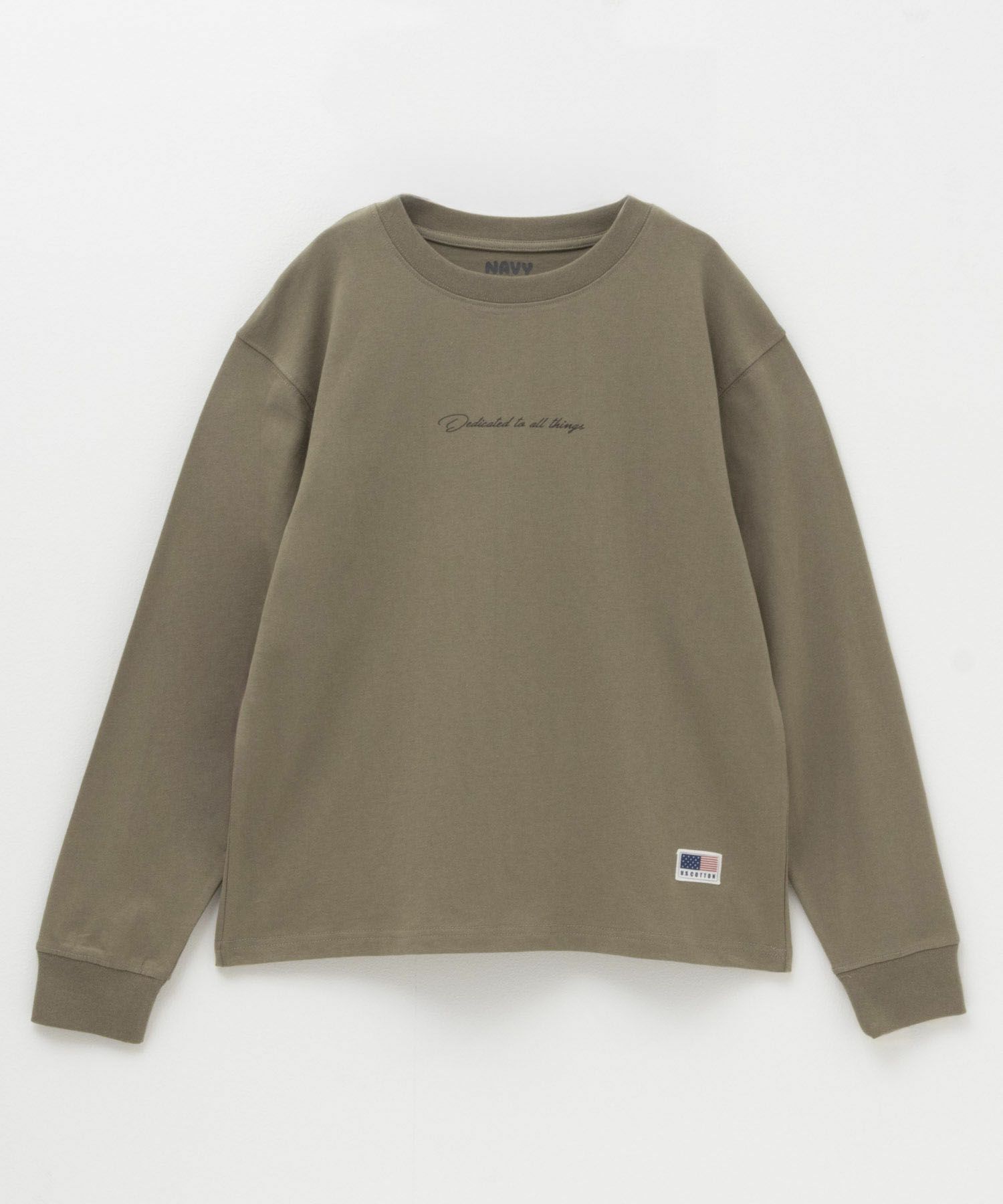 NAVY  USコットン プリント長袖Tシャツ キッズ メール便 対応商品商品画像-3