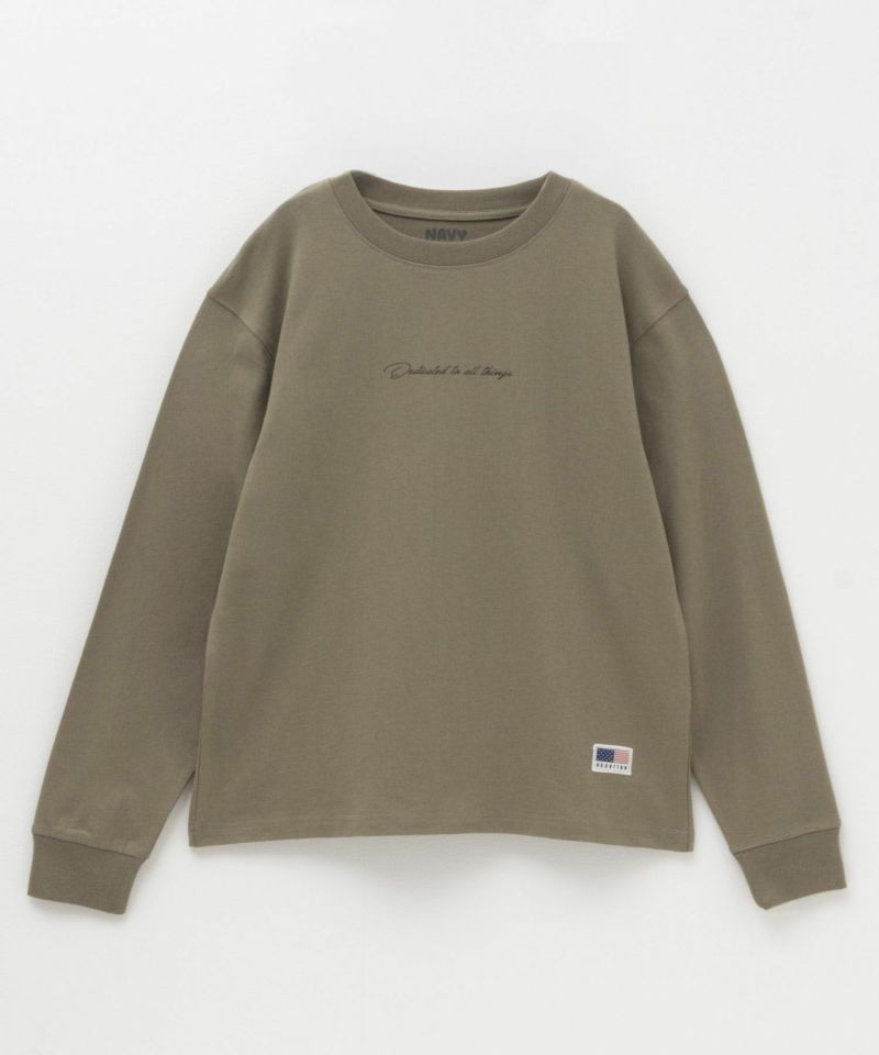 NAVY  USコットン プリント長袖Tシャツ キッズ メール便 対応商品商品画像-3