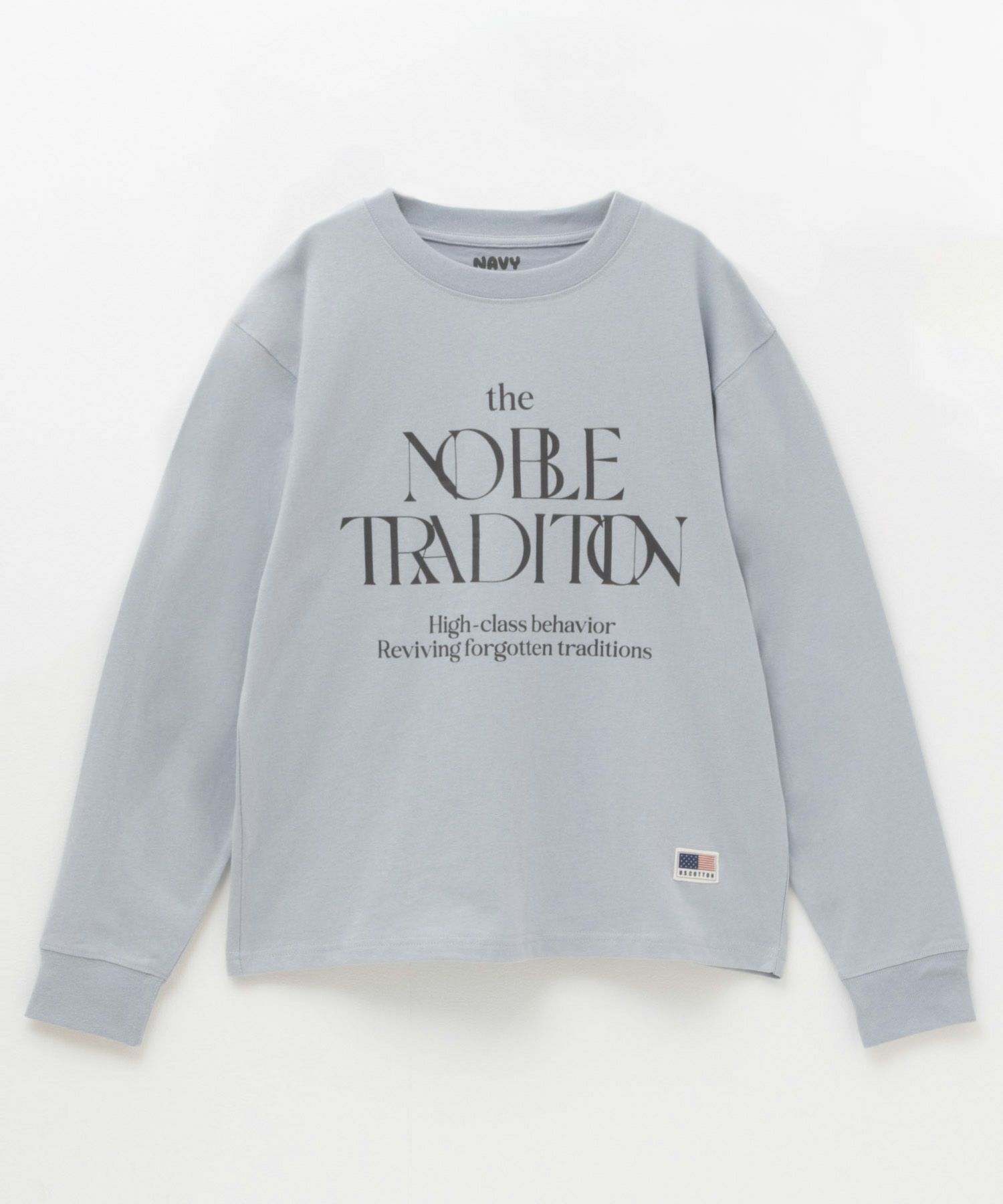 NAVY  USコットン プリント長袖Tシャツ キッズ メール便 対応商品商品サムネイル-5
