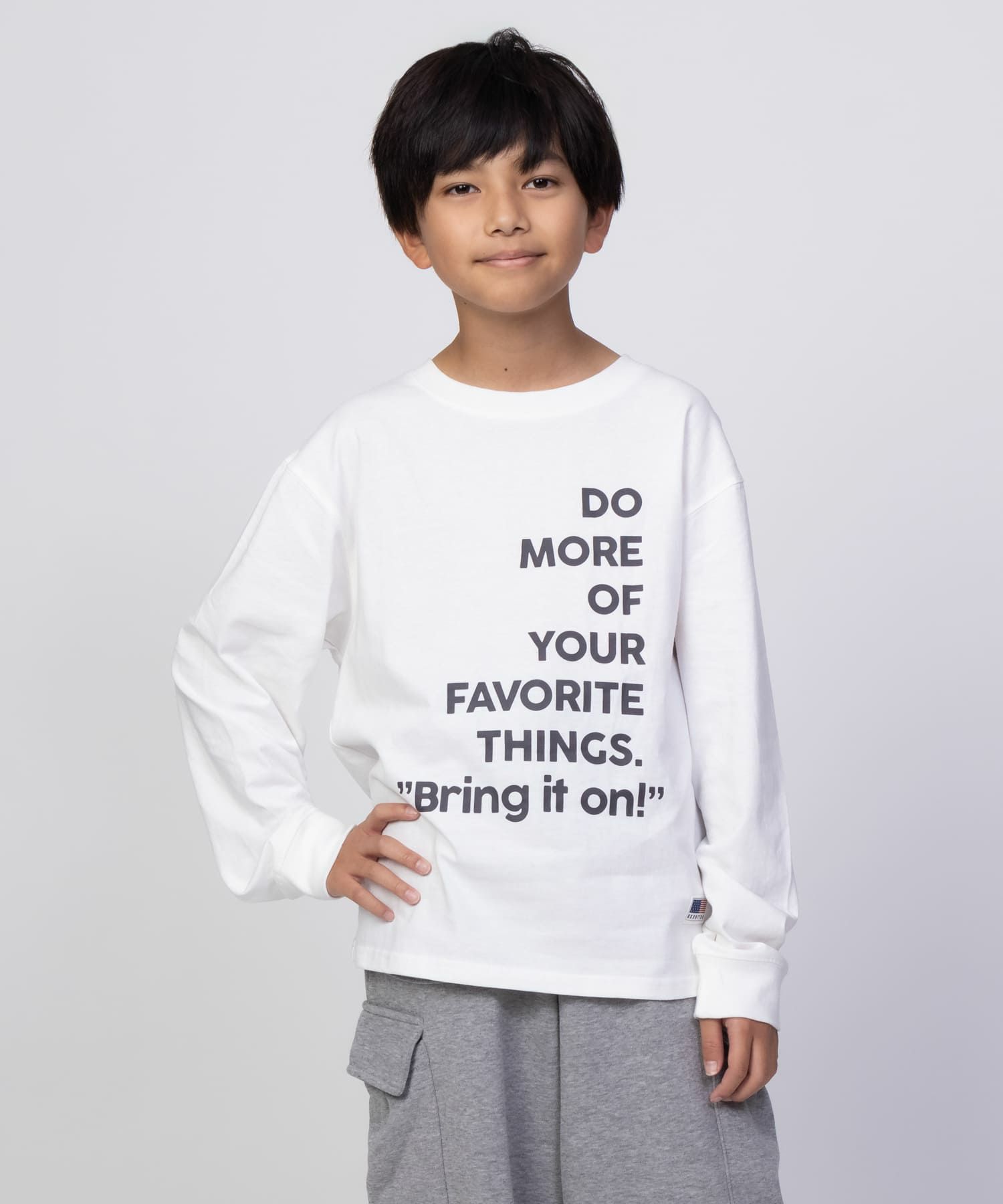 NAVY USコットン プリント長袖Tシャツ キッズ ネコポス 対応商品