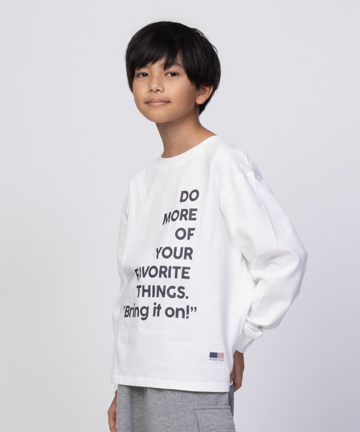 NAVY USコットン プリント長袖Tシャツ キッズ ネコポス 対応商品