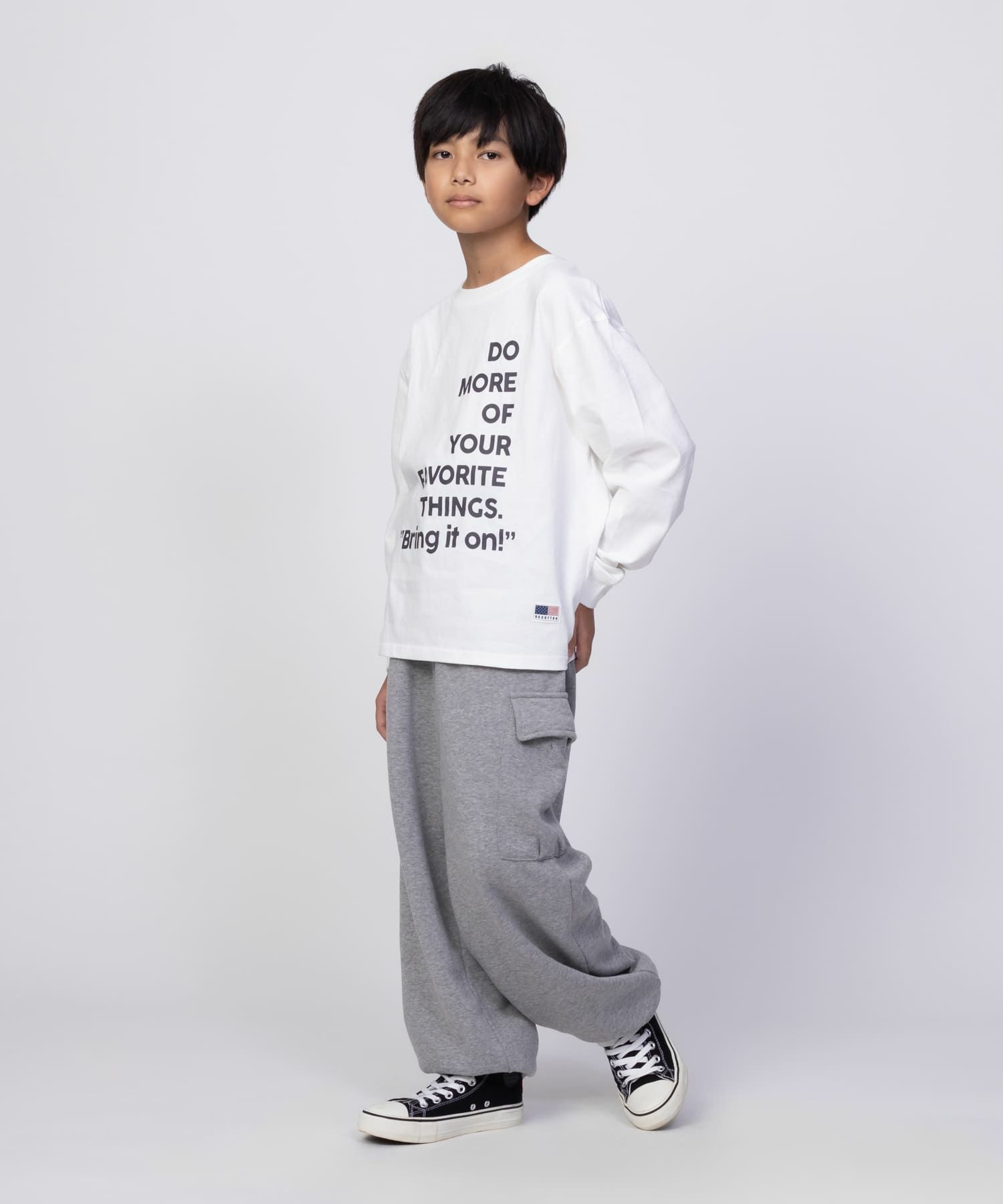 NAVY USコットン プリント長袖Tシャツ キッズ ネコポス 対応商品