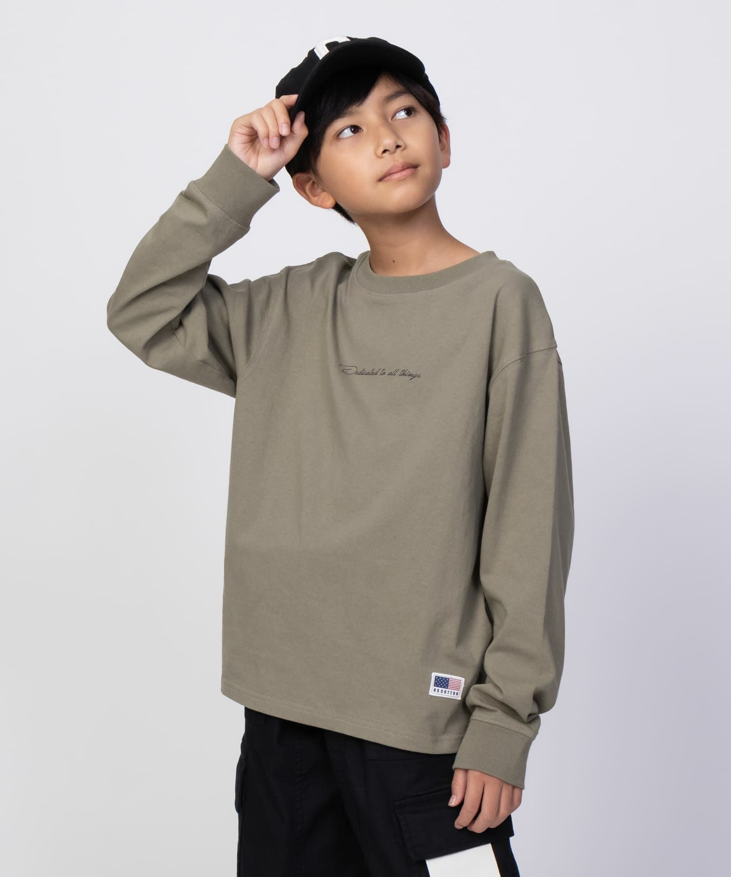 NAVY USコットン プリント長袖Tシャツ キッズ ネコポス 対応商品