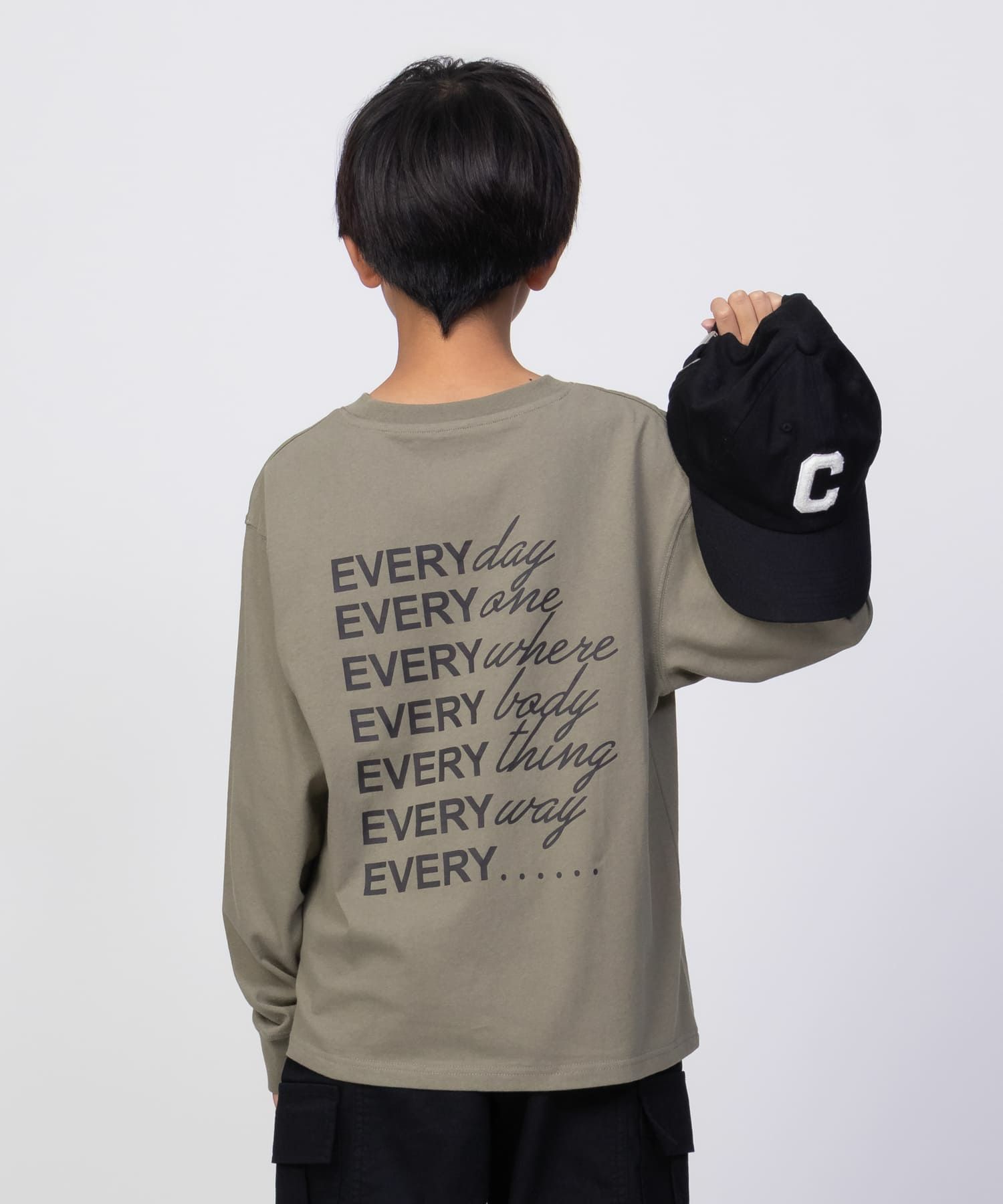 NAVY USコットン プリント長袖Tシャツ キッズ ネコポス 対応商品
