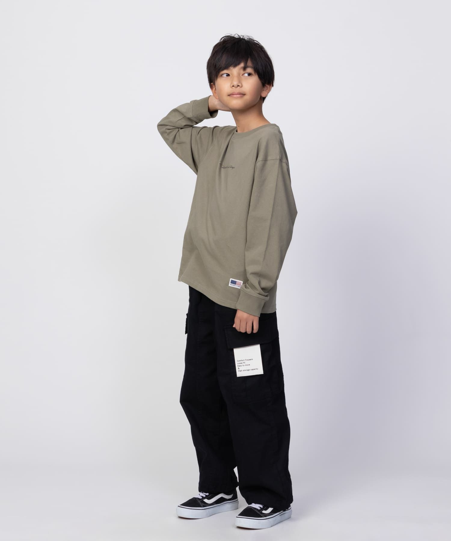 NAVY USコットン プリント長袖Tシャツ キッズ ネコポス 対応商品