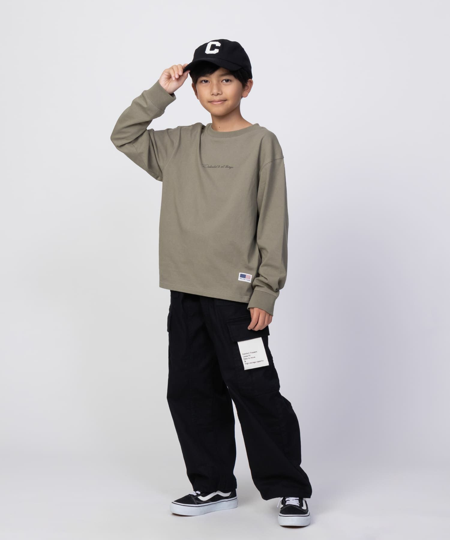 NAVY USコットン プリント長袖Tシャツ キッズ ネコポス 対応商品