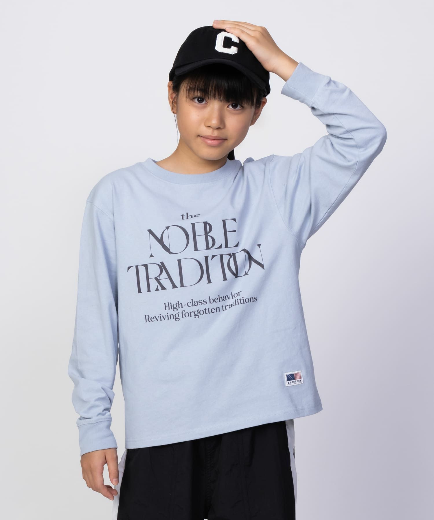 NAVY USコットン プリント長袖Tシャツ キッズ ネコポス 対応商品