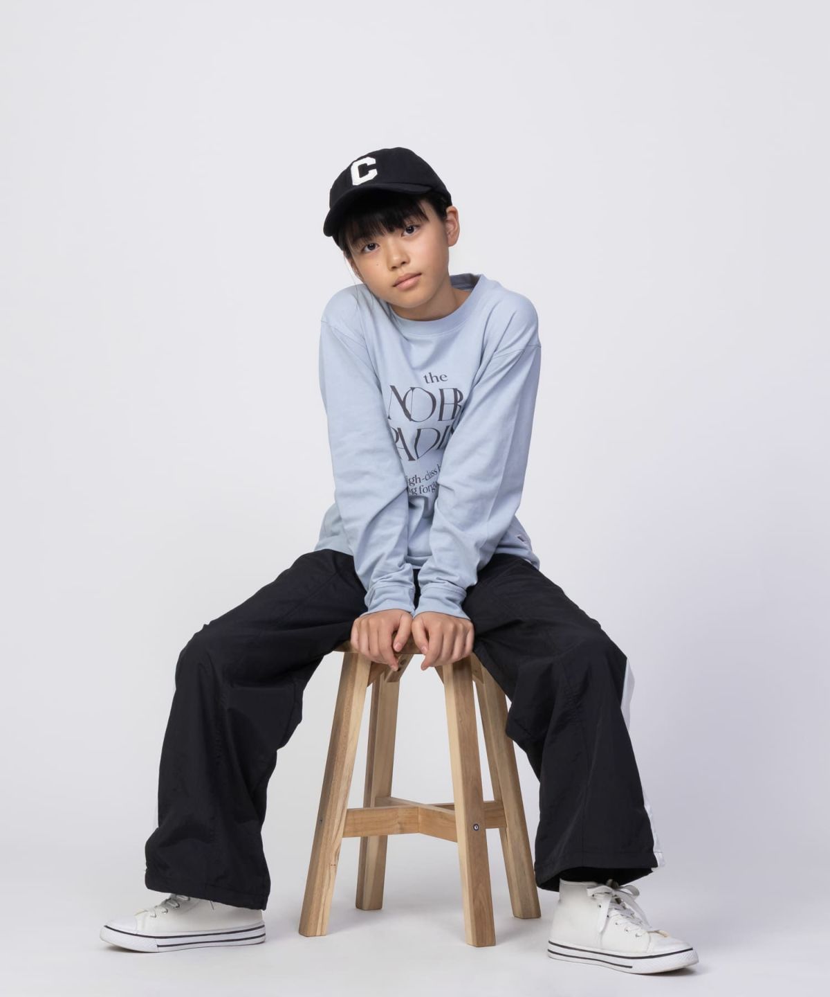 NAVY USコットン プリント長袖Tシャツ キッズ ネコポス 対応商品