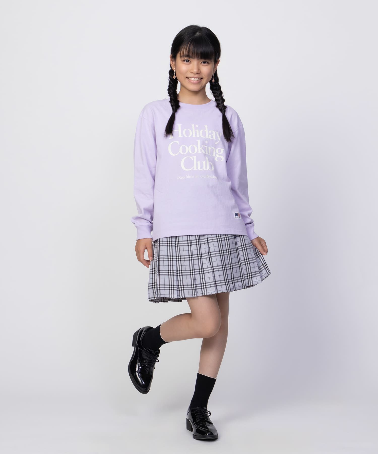 NAVY  USコットン プリント長袖Tシャツ キッズ メール便 対応商品商品画像-38