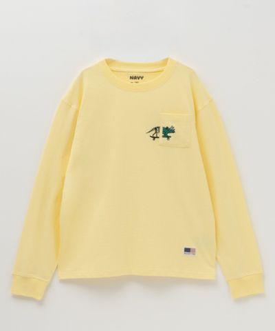 NAVY  USコットン 刺繍長袖Tシャツ キッズ ネコポス 対応商品