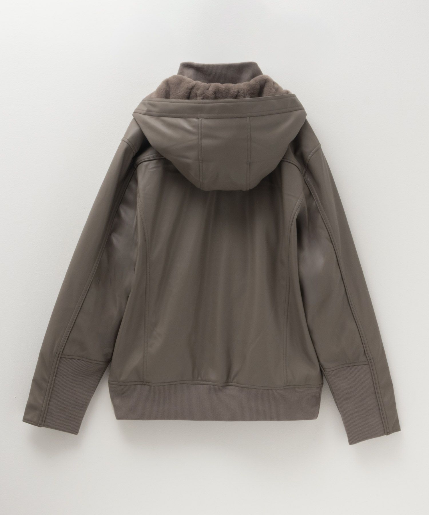 MOSSIMO PUレザーフードジャケット メンズ