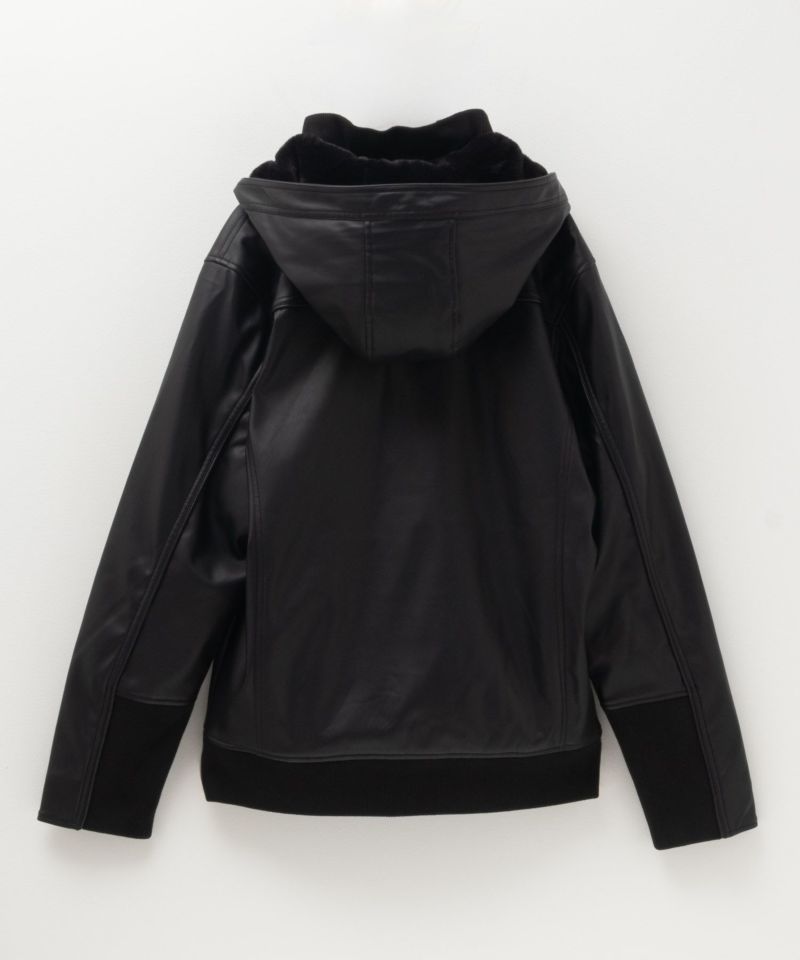 MOSSIMO PUレザーフードジャケット メンズ商品画像-6