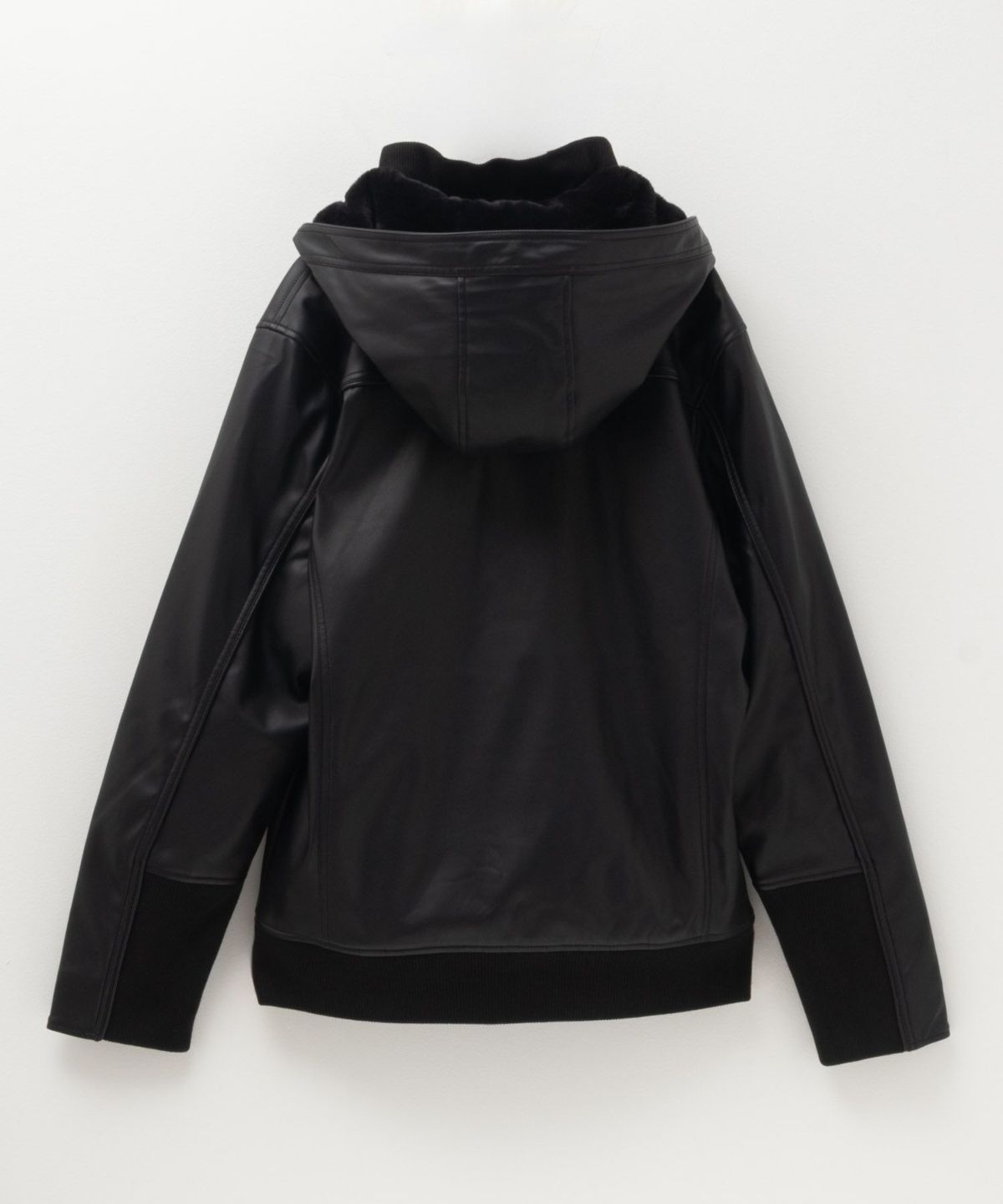 MOSSIMO PUレザーフードジャケット メンズ