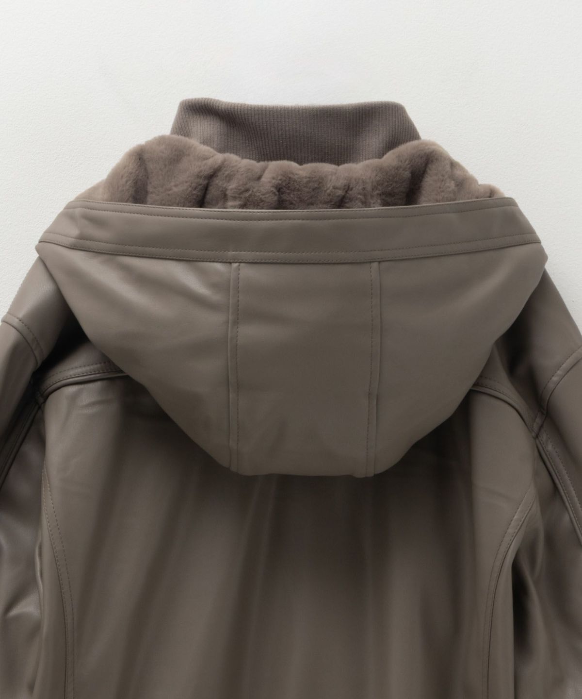 MOSSIMO PUレザーフードジャケット メンズ