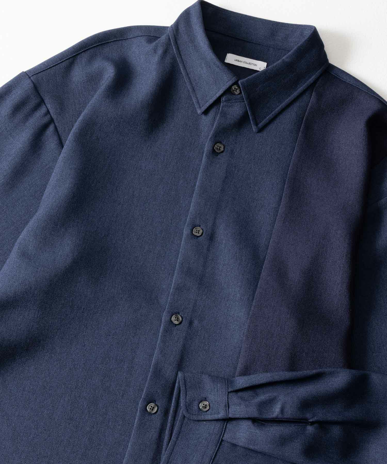 URBAN COLLECTION ウール調切替シャツ メンズ