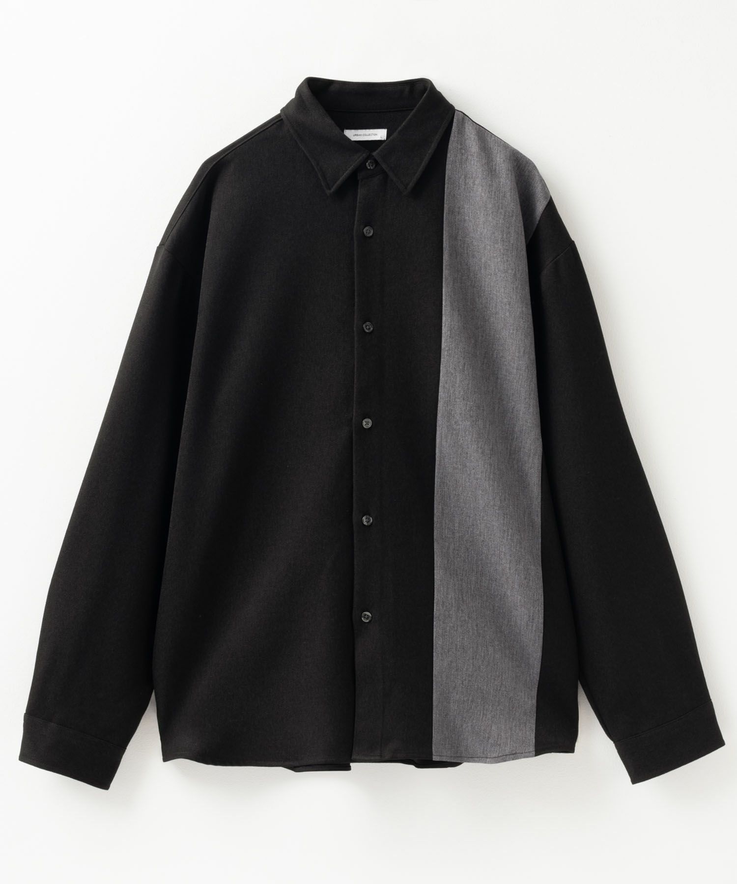 URBAN COLLECTION ウール調切替シャツ メンズ