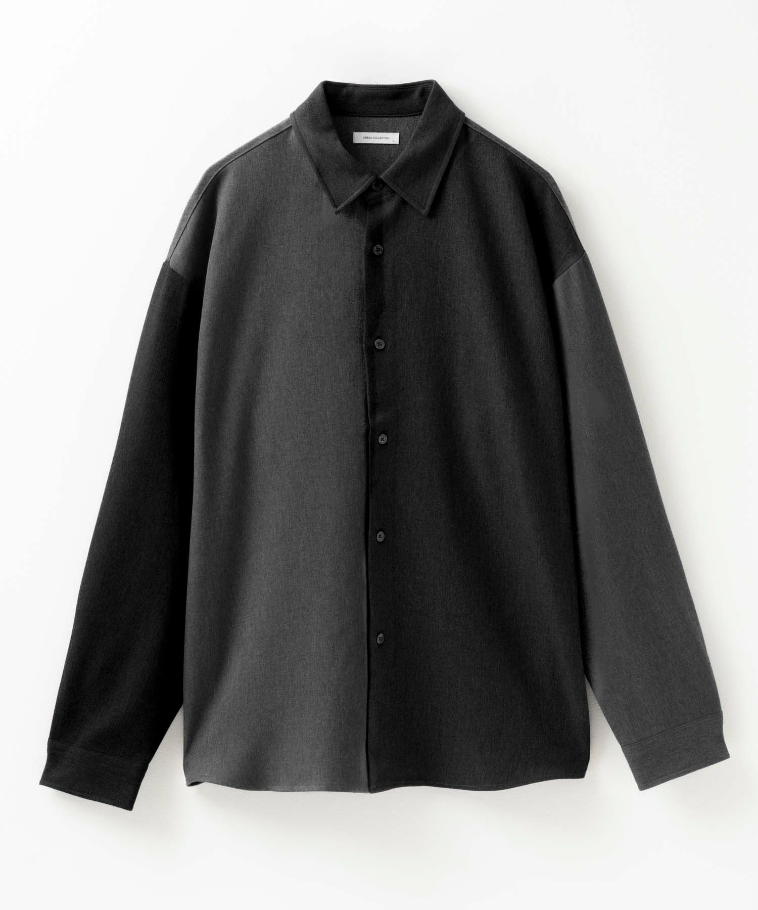 URBAN COLLECTION ウール調切替シャツ メンズ