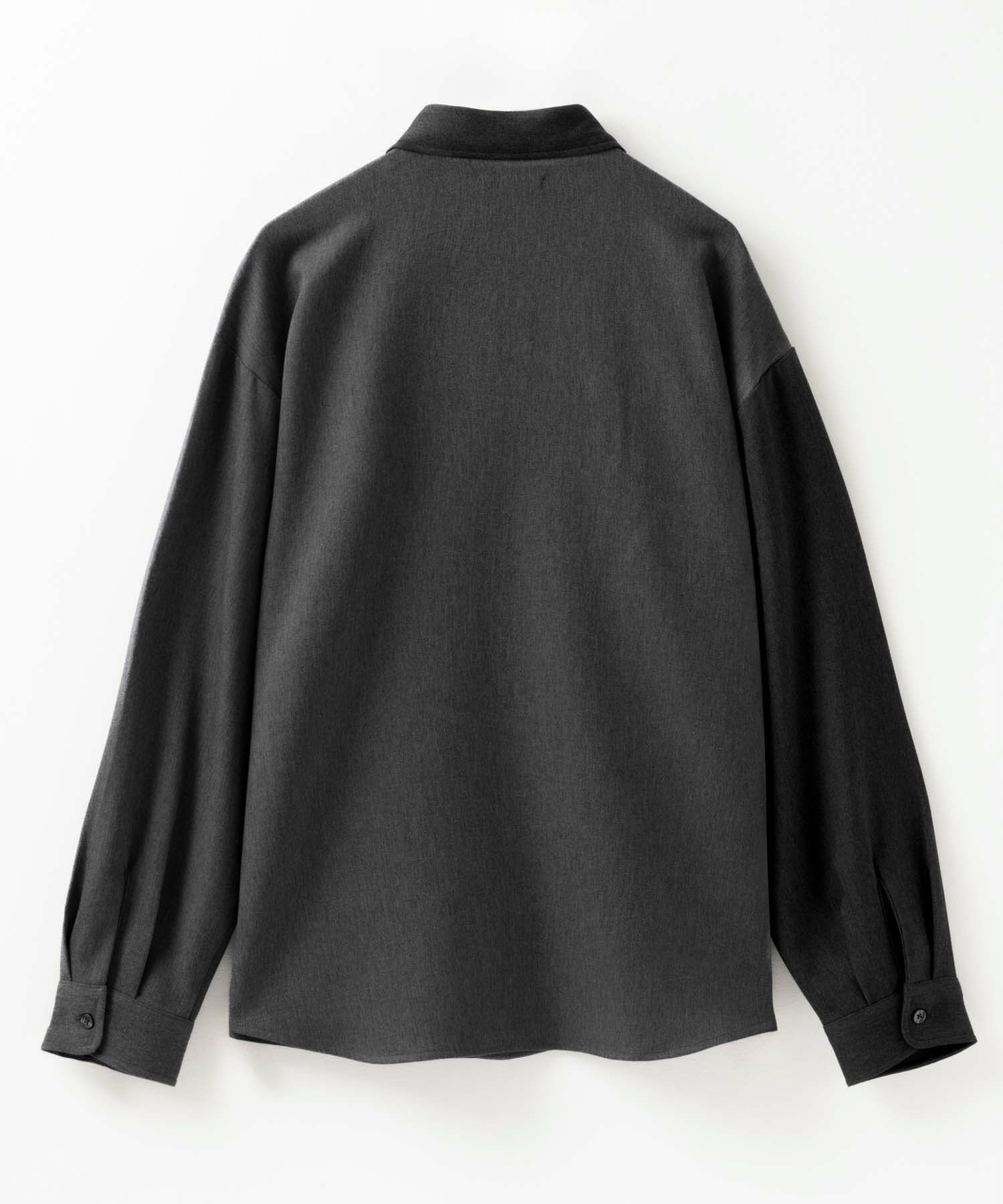 URBAN COLLECTION ウール調切替シャツ メンズ