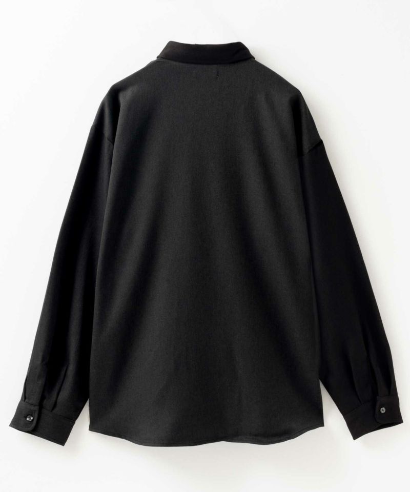 URBAN COLLECTION  ウール調切替シャツ メンズ商品画像-10