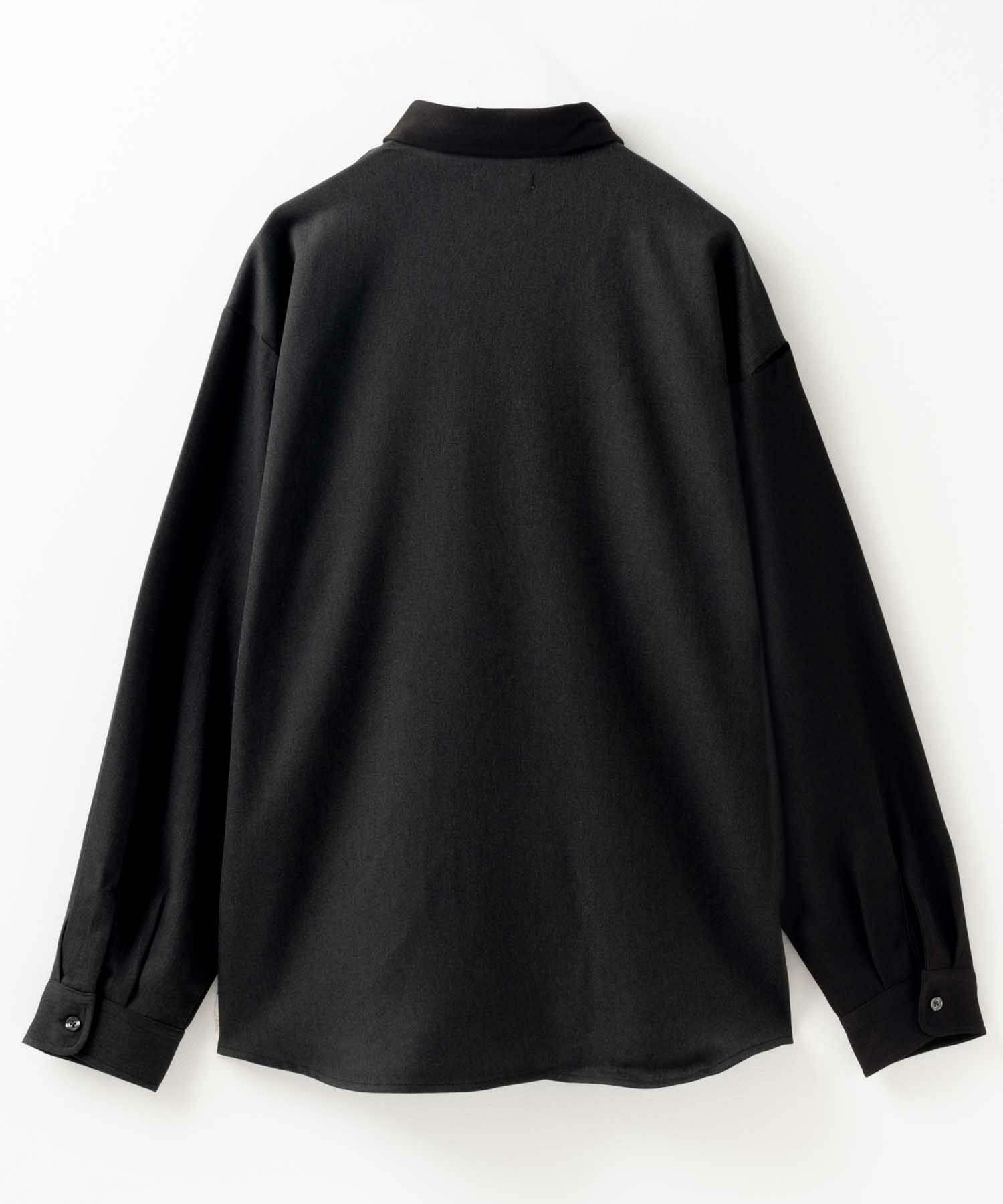 URBAN COLLECTION ウール調切替シャツ メンズ