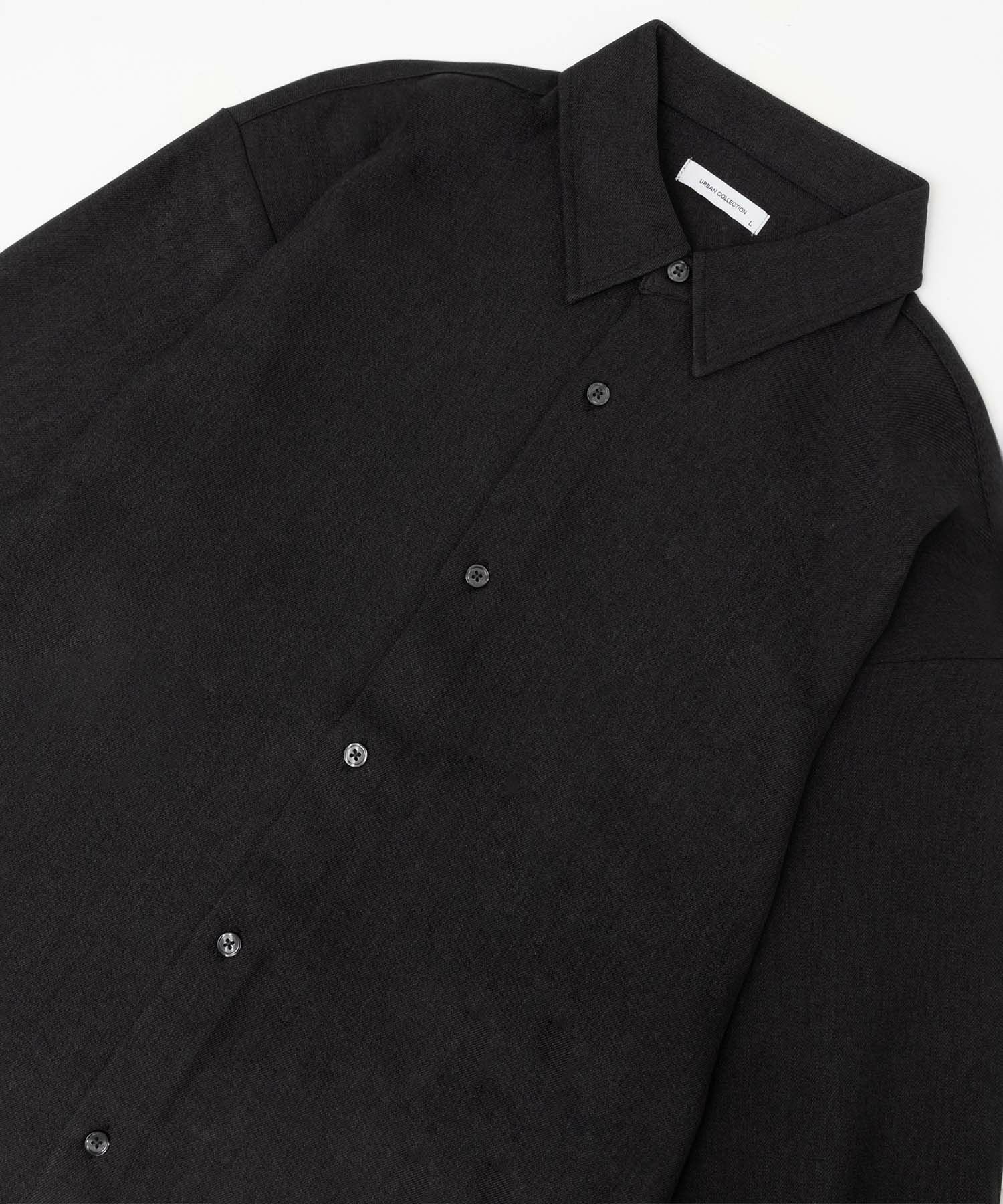 URBAN COLLECTION ウール調シャツ メンズ