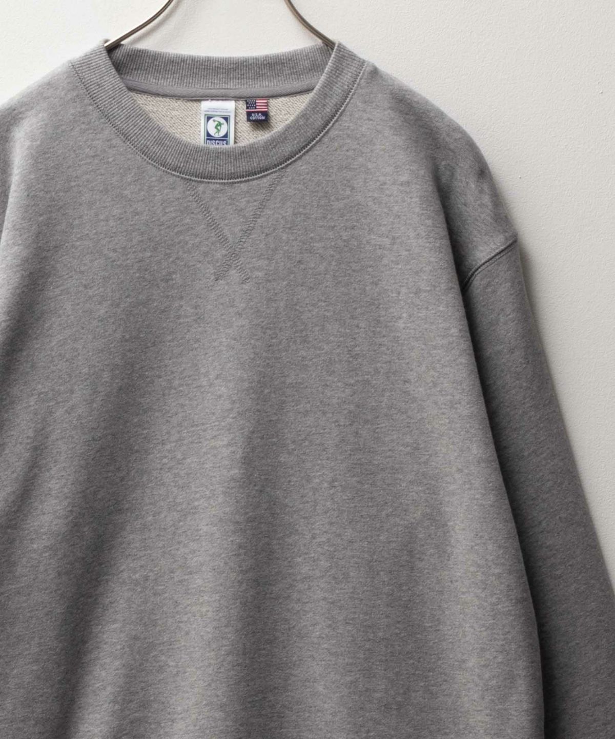 DISCUS 裏毛スウェットクルーネック メンズ