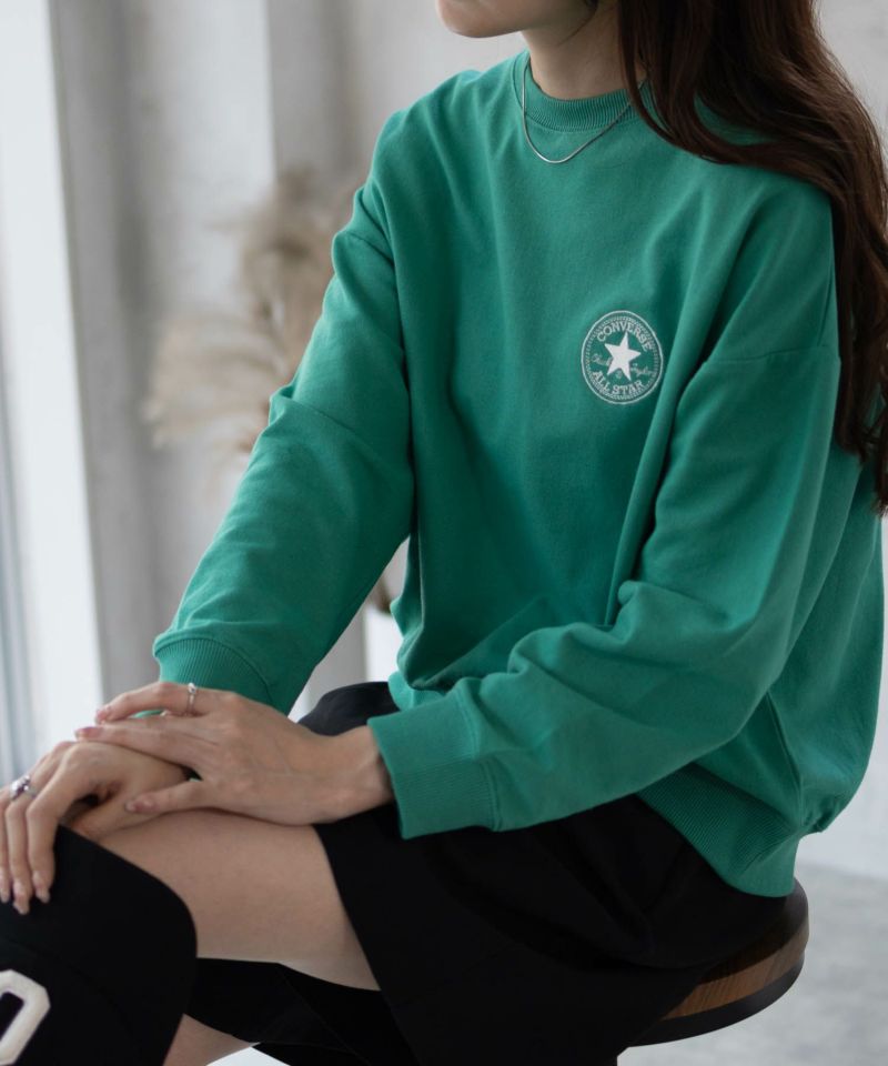 CONVERSE  エンブレムミニ裏毛トレーナー レディース商品画像-2