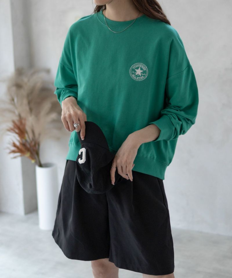 CONVERSE  エンブレムミニ裏毛トレーナー レディース商品画像-3