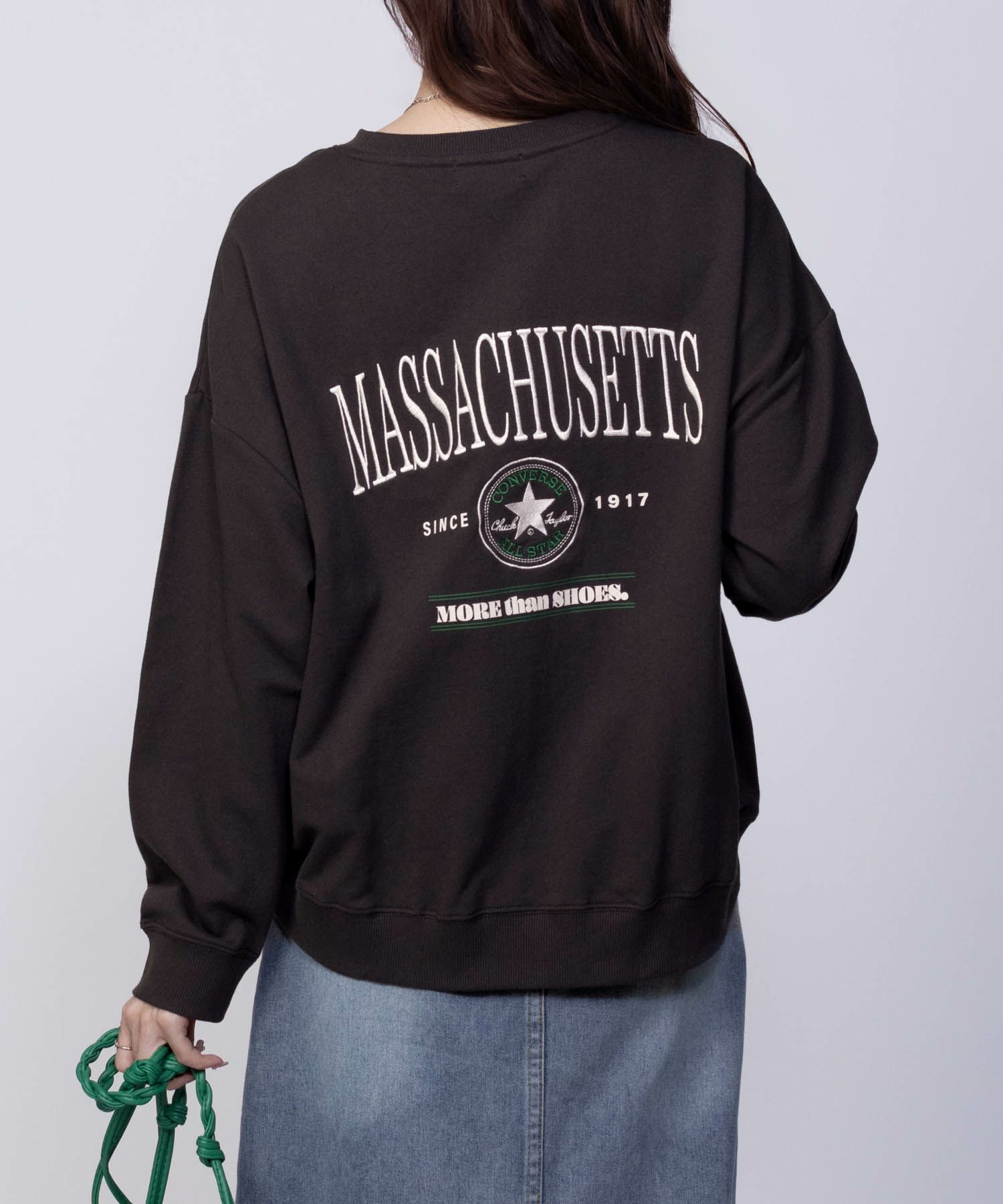 CONVERSE エンブレムミニ裏毛トレーナー レディース