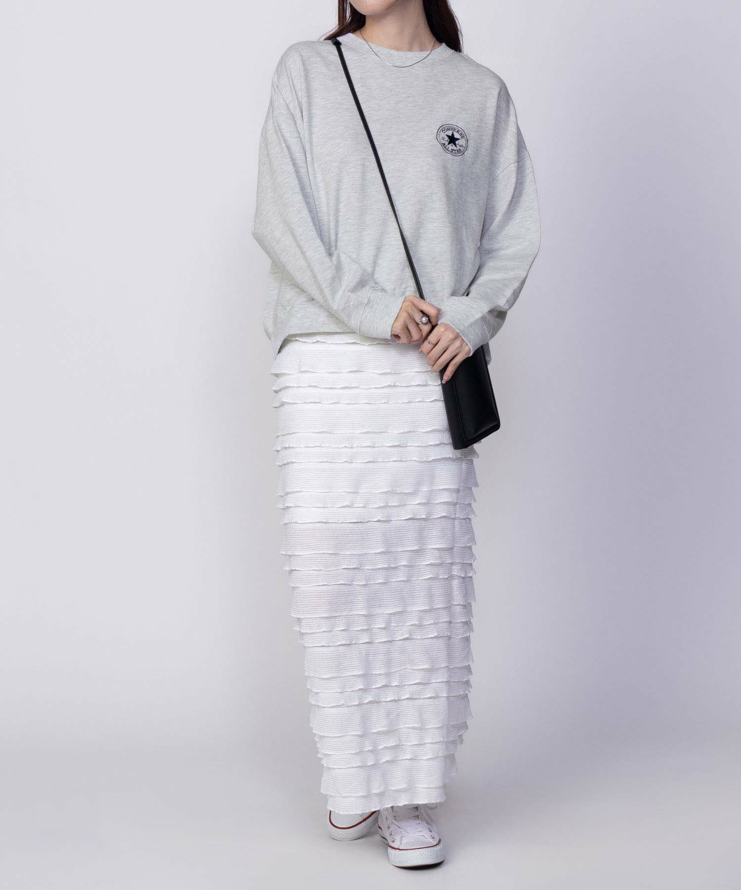 CONVERSE エンブレムミニ裏毛トレーナー レディース