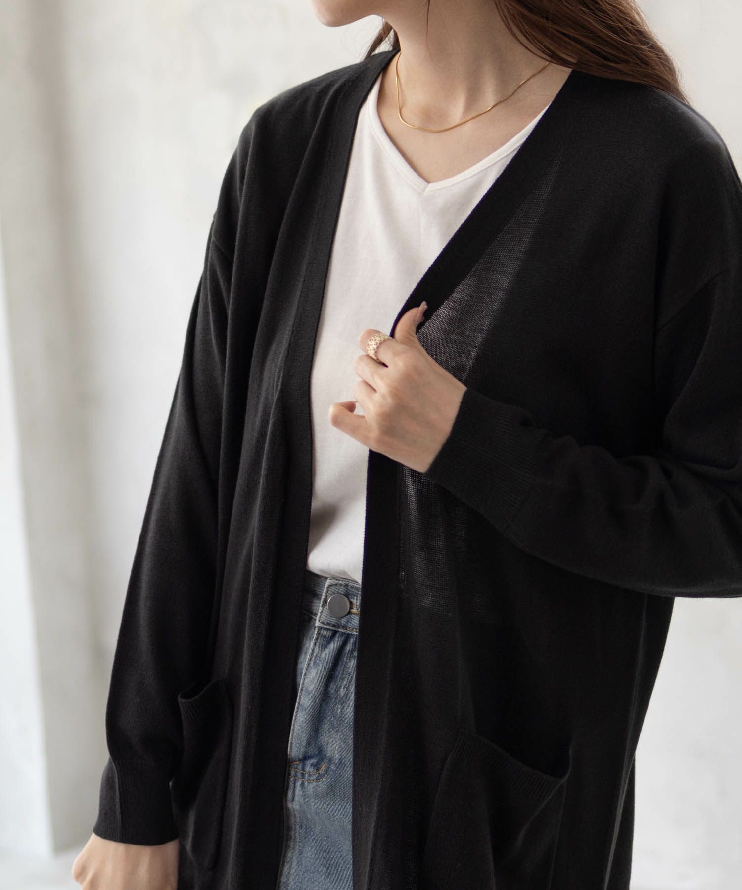 NAVY ロングトッパーアンサンブル レディース