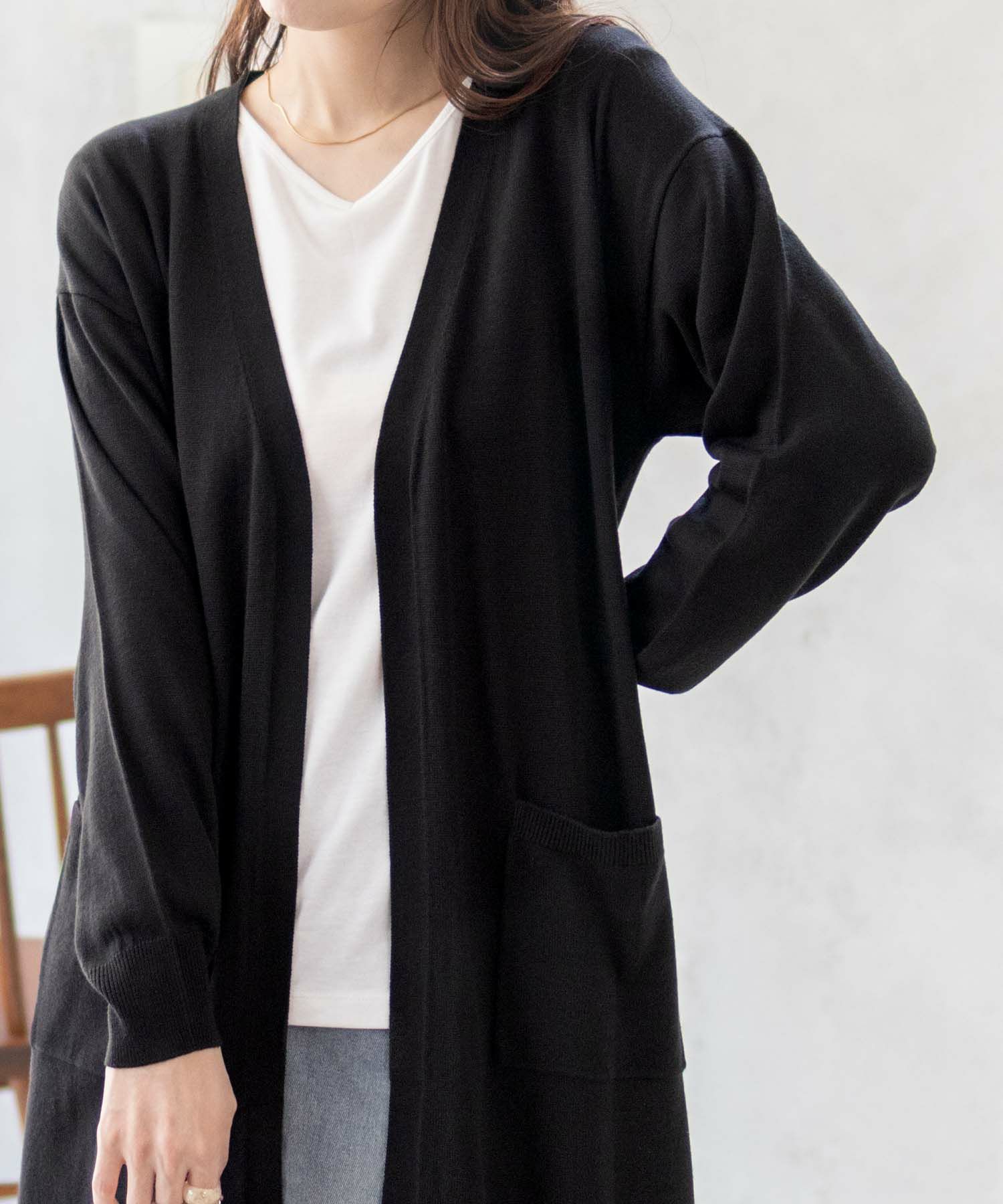 NAVY ロングトッパーアンサンブル レディース
