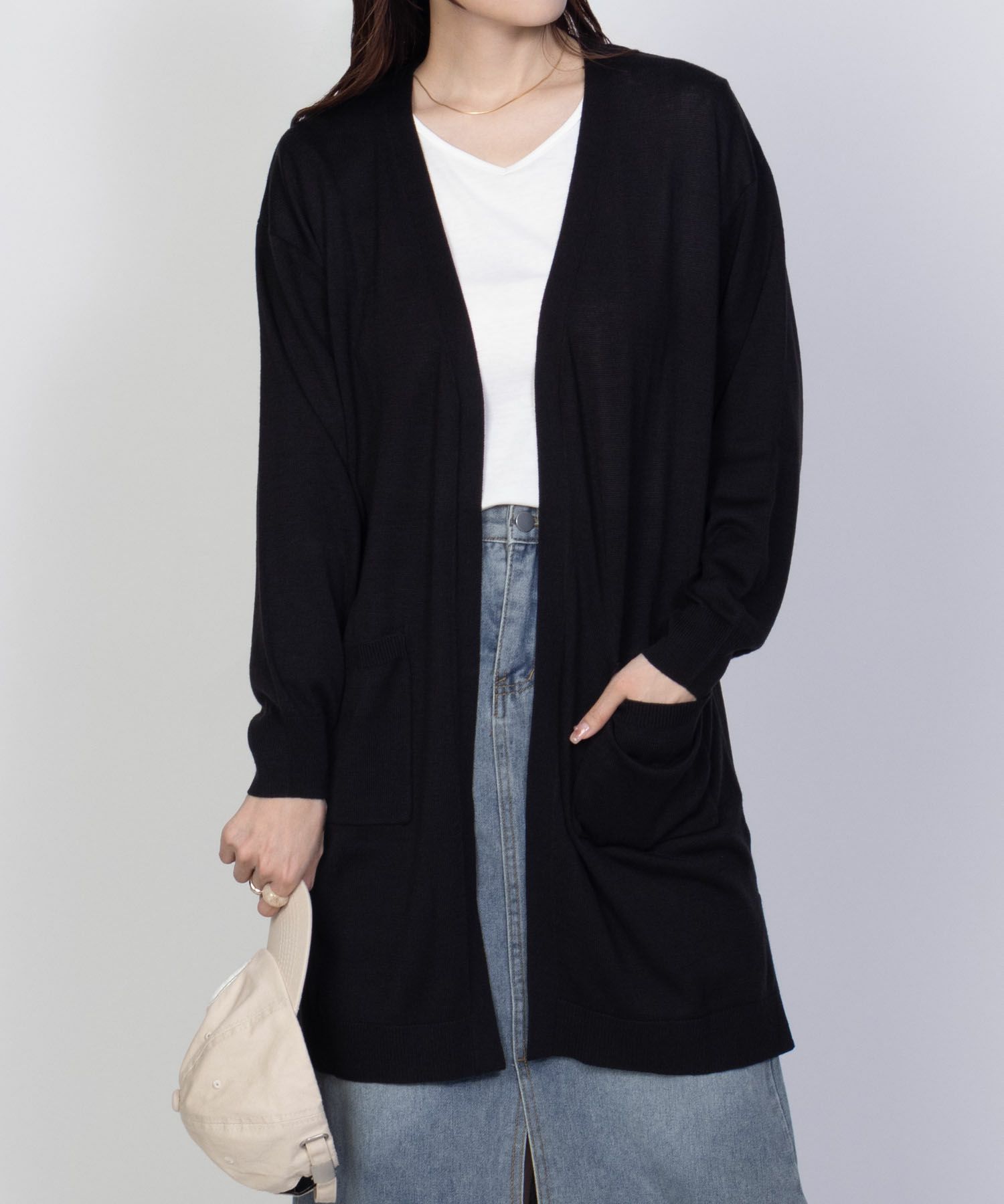 NAVY ロングトッパーアンサンブル レディース