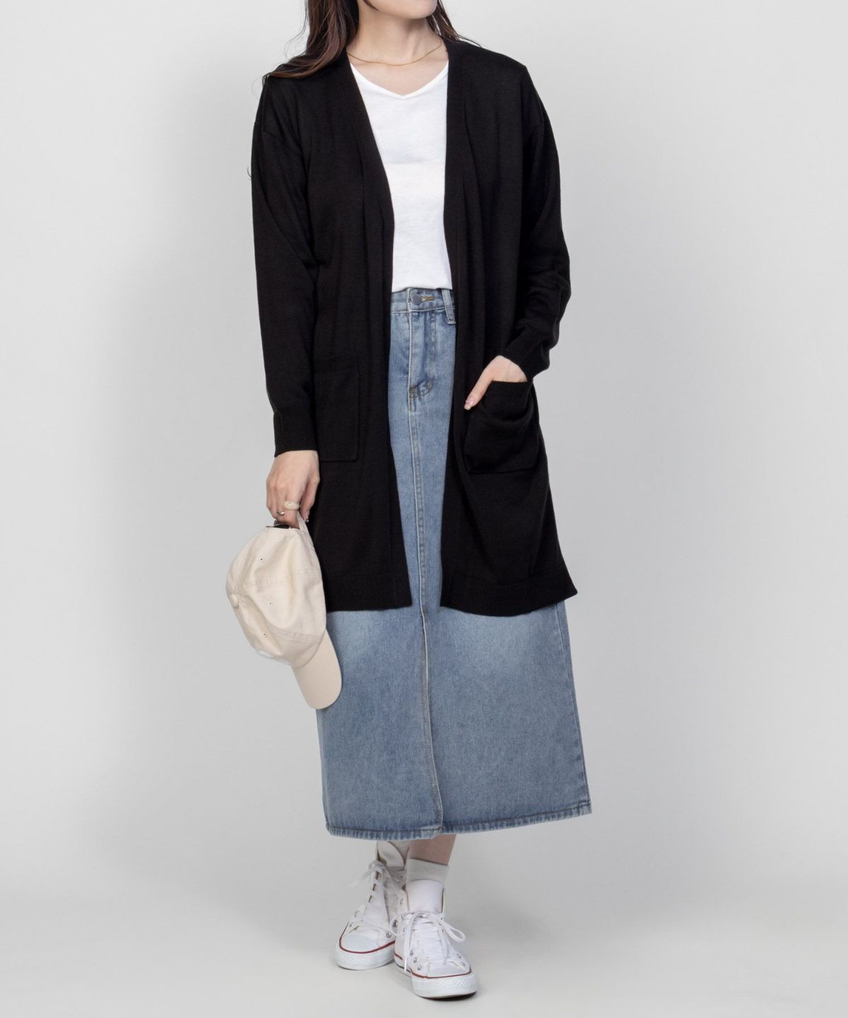 NAVY ロングトッパーアンサンブル レディース