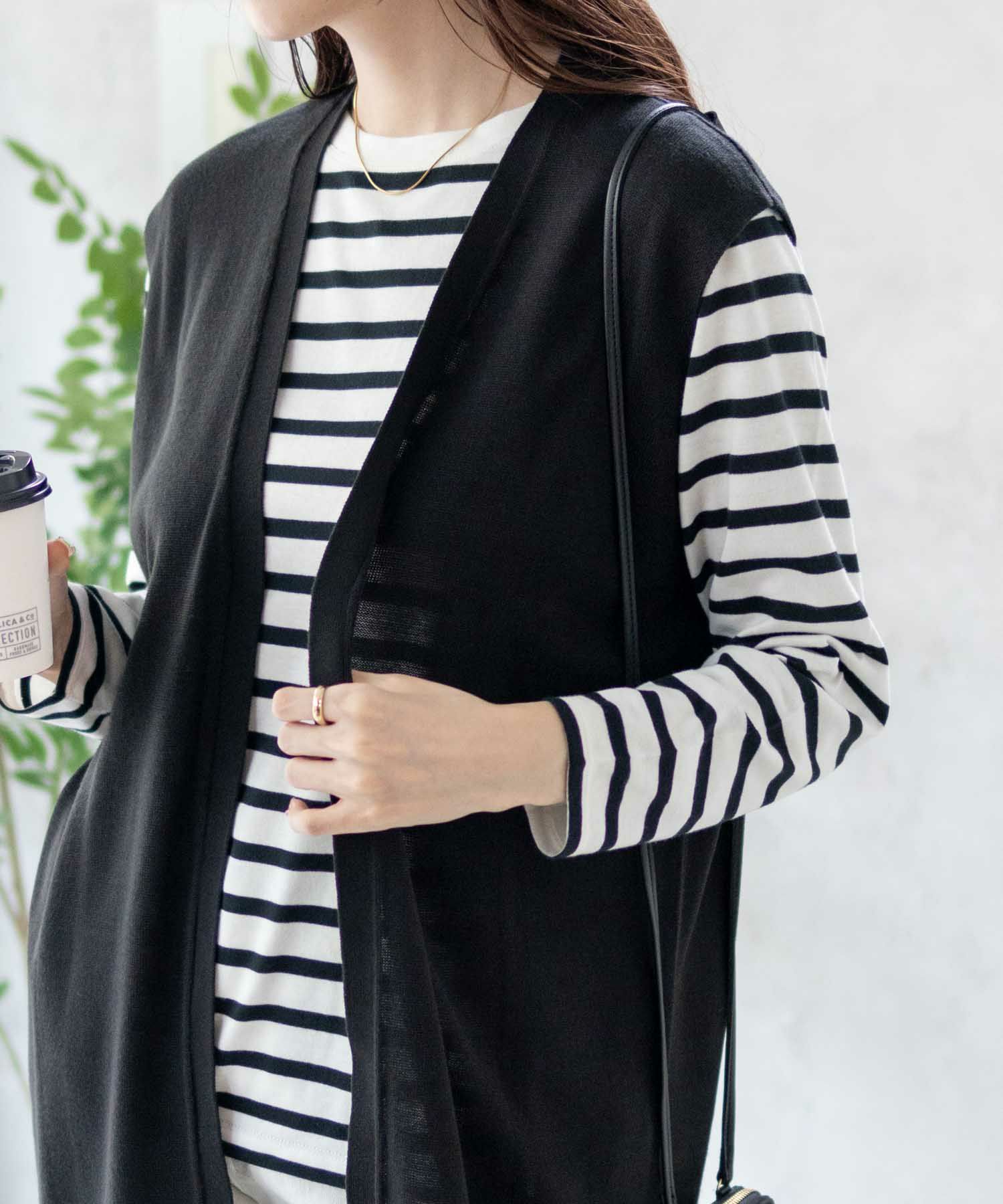 NAVY ロングジレアンサンブル レディース