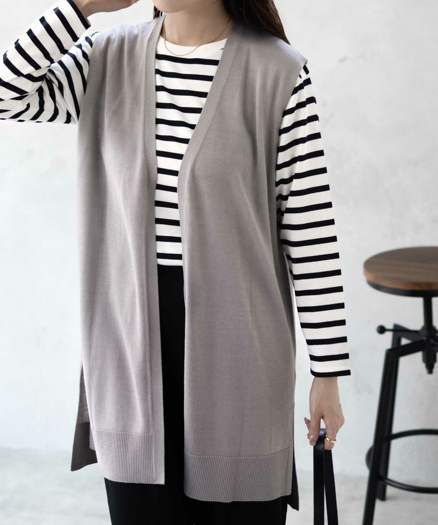 NAVY ロングジレアンサンブル レディース