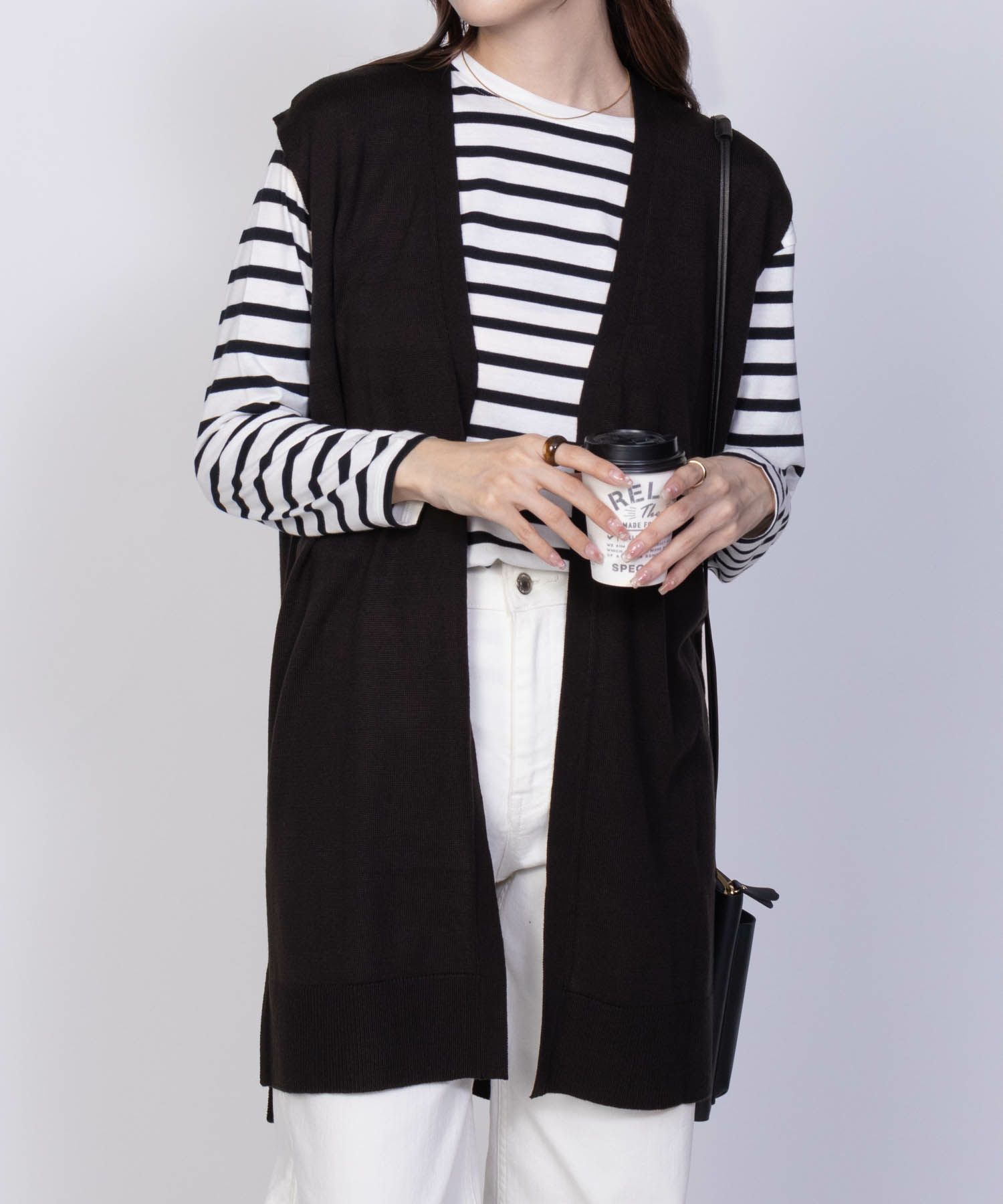 NAVY ロングジレアンサンブル レディース