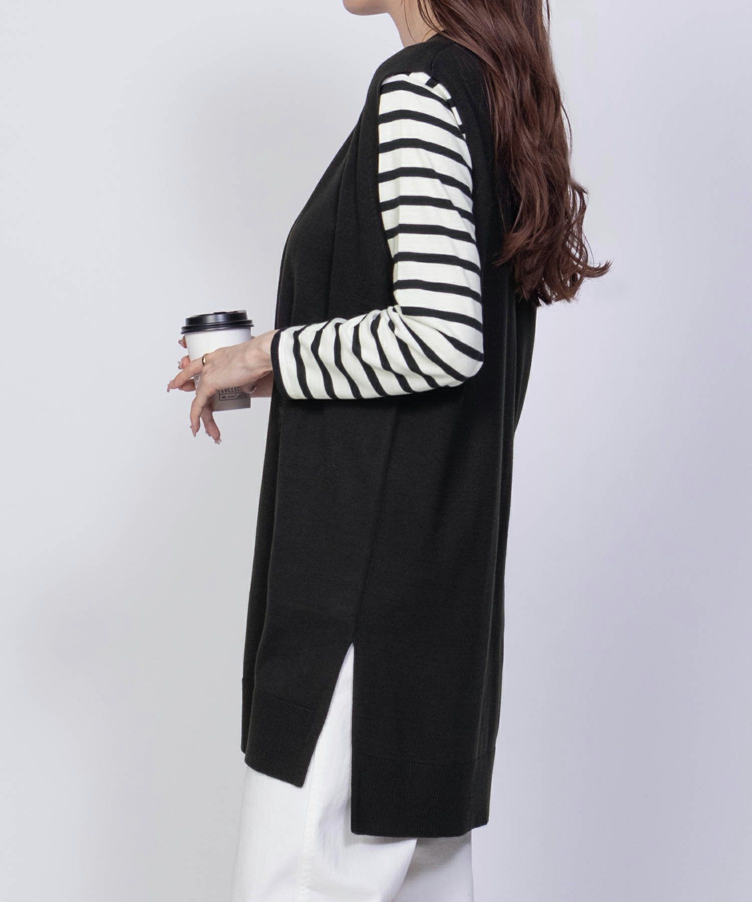 NAVY ロングジレアンサンブル レディース