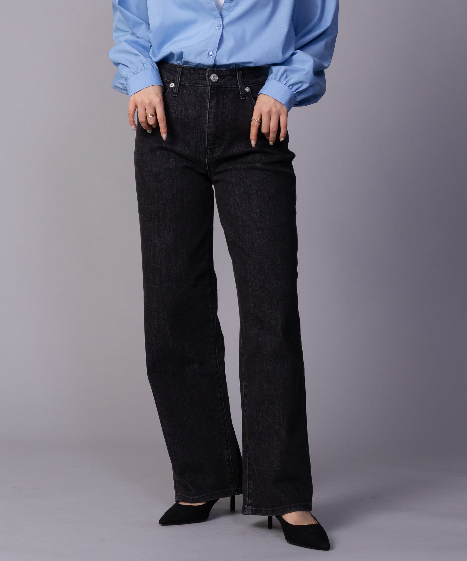 AVY 毎日はきたくなるデニム「マイデニ」 ワイドパンツ レディース