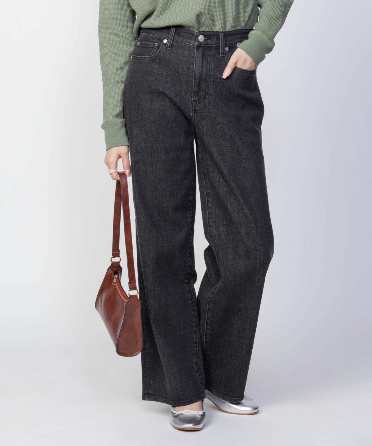 AVY 毎日はきたくなるデニム「マイデニ」 ワイドパンツ レディース